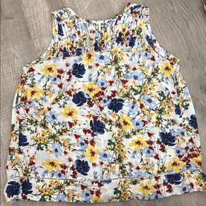 Floral Sleeveless Top - Multicolor
